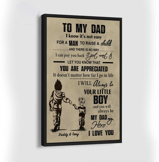 Canvas Son to Dad-I Will Alway be Your Little Boy