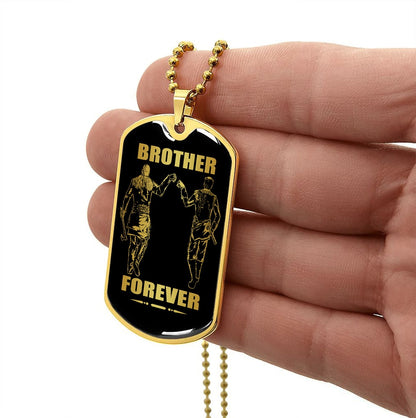 DRF-Military Chain (18K Gold Plated)-gifts from brother, n the darkest hour, When the demons come call on me brother and we will fight them together