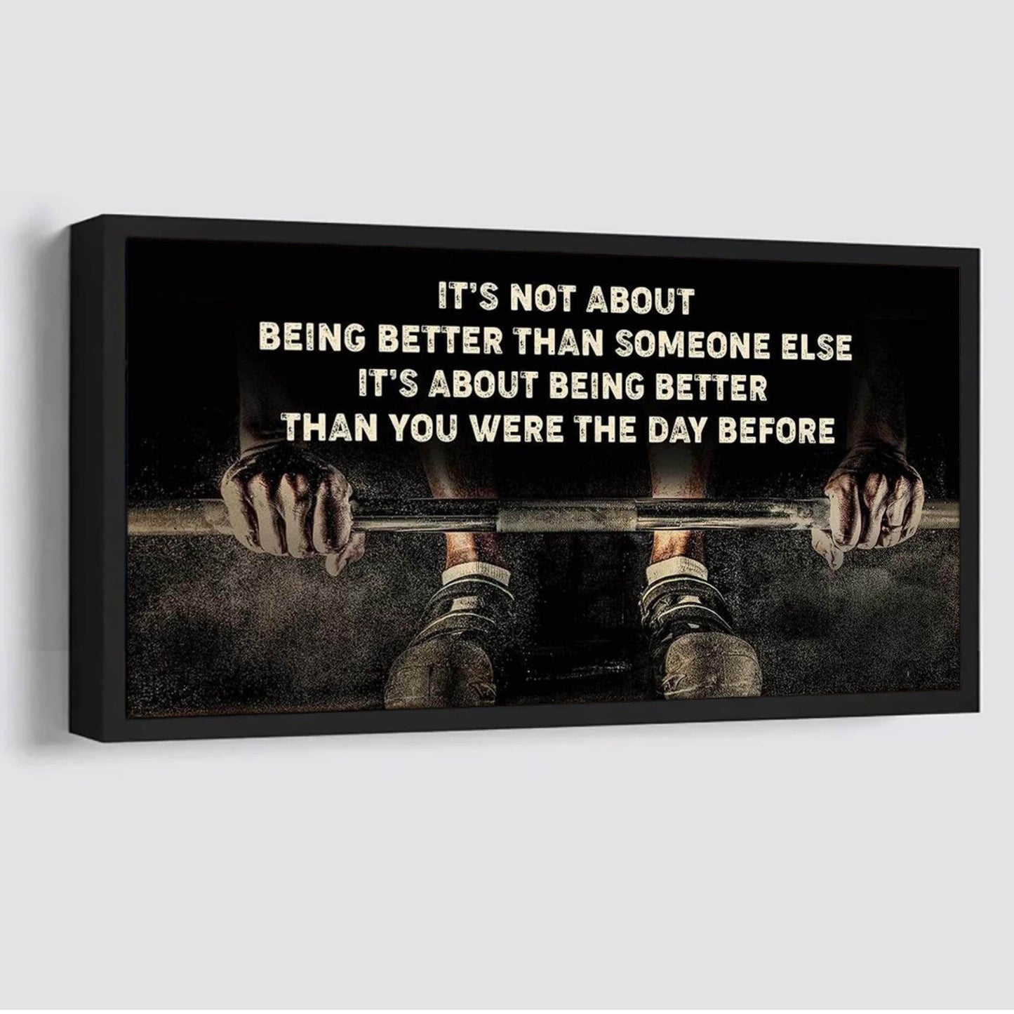 customizable weightlifting it is not about being better than someone else it is about being better than you were the day before