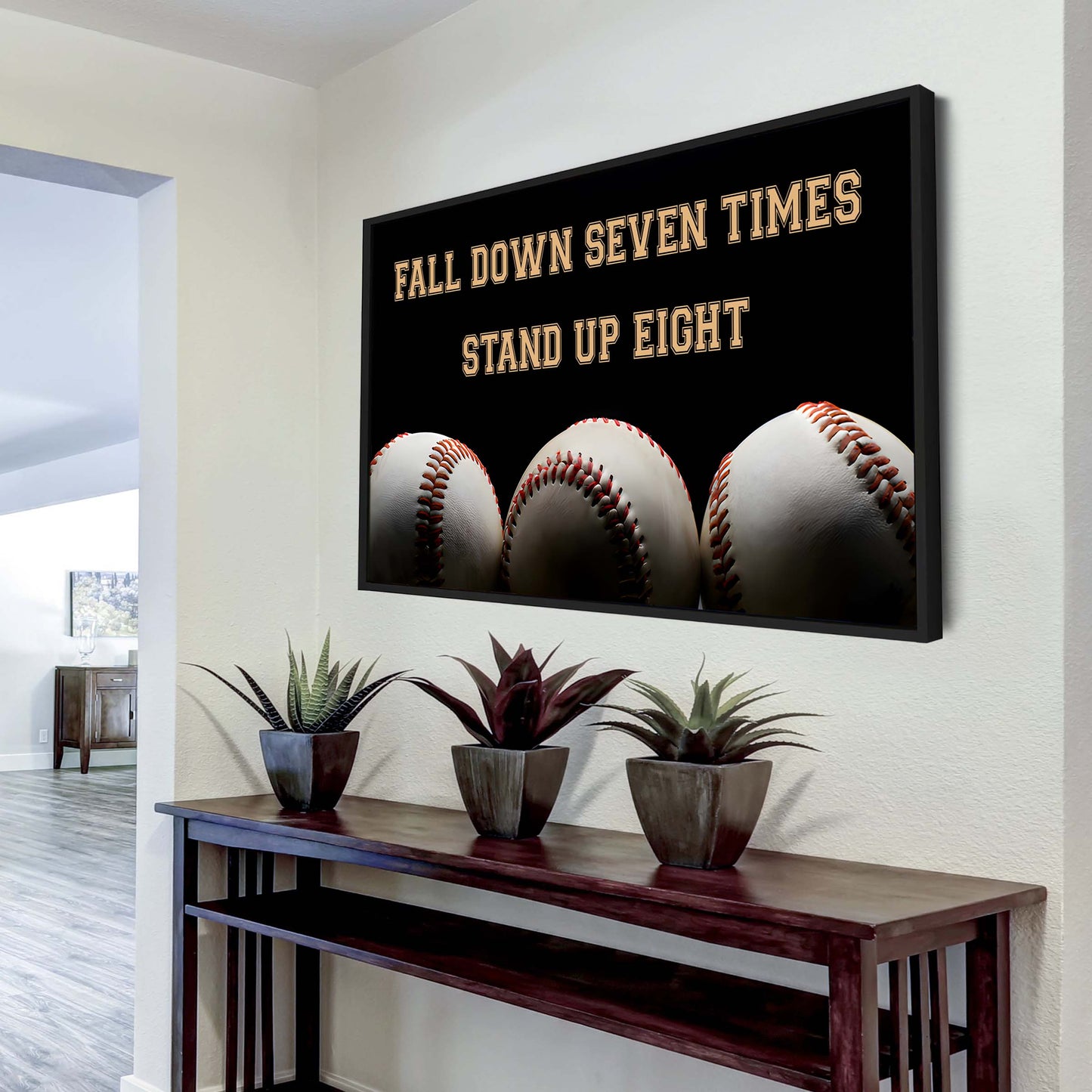 basketball poster canvas fall down seven times stand up eight standard size