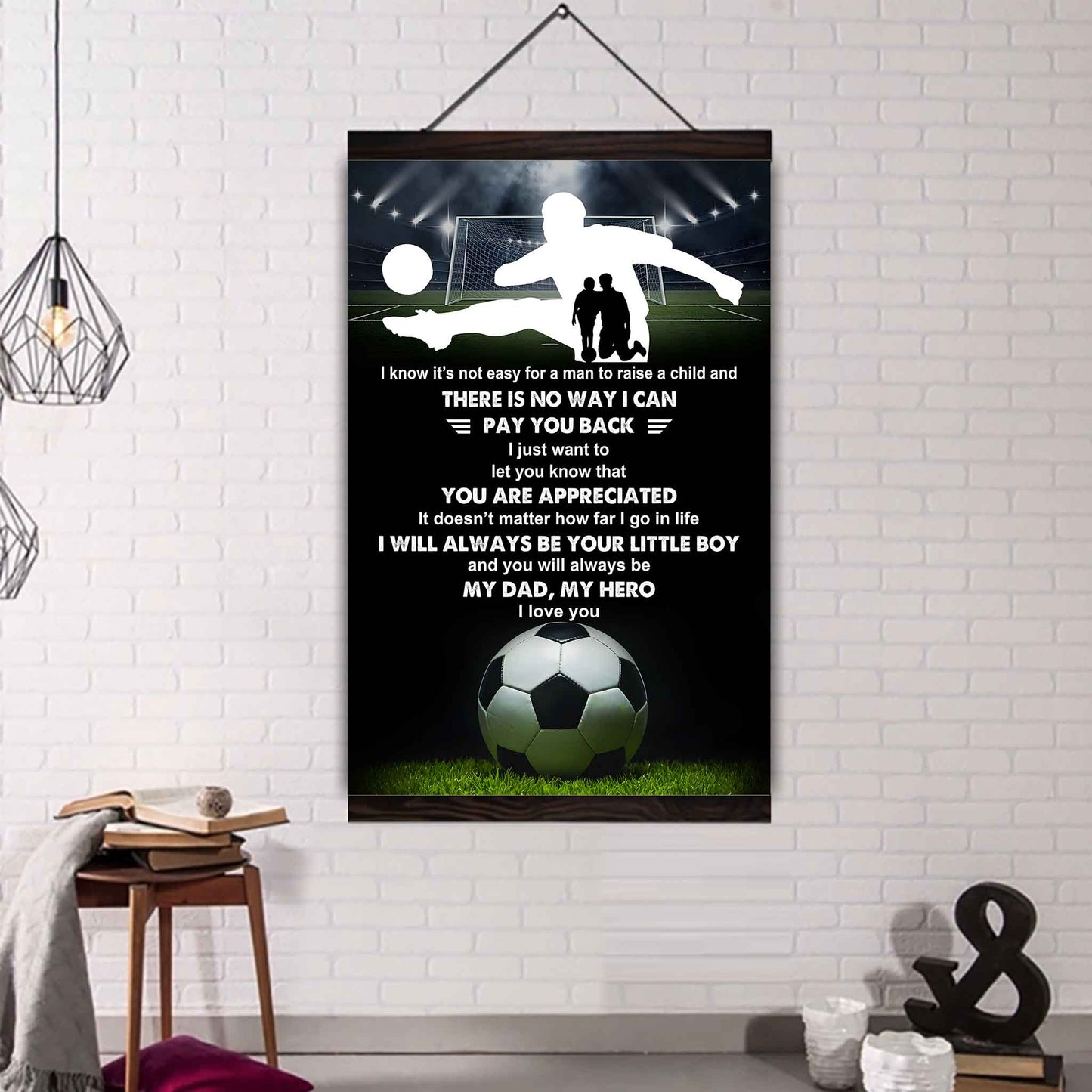 poster child canvas to my dad i know it's not easy - i will always be your little boy gift from son