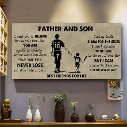 Father And Son Best Friend For Life - You Will Never Lose Poster Canvas Gift For Son From Father