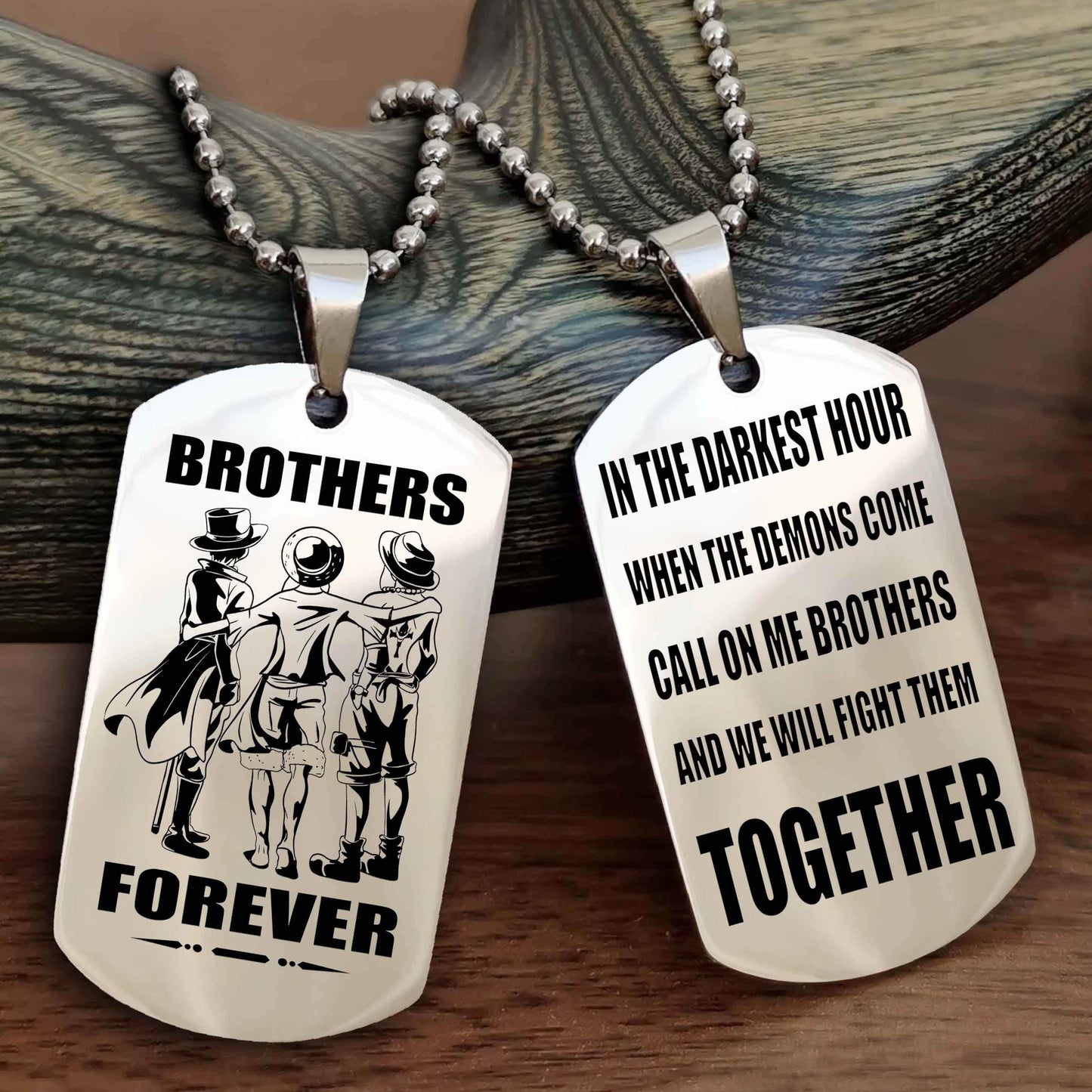 drb personalized double sided dog tag for my brother - call on me brother and we will fight them together gift for your friend