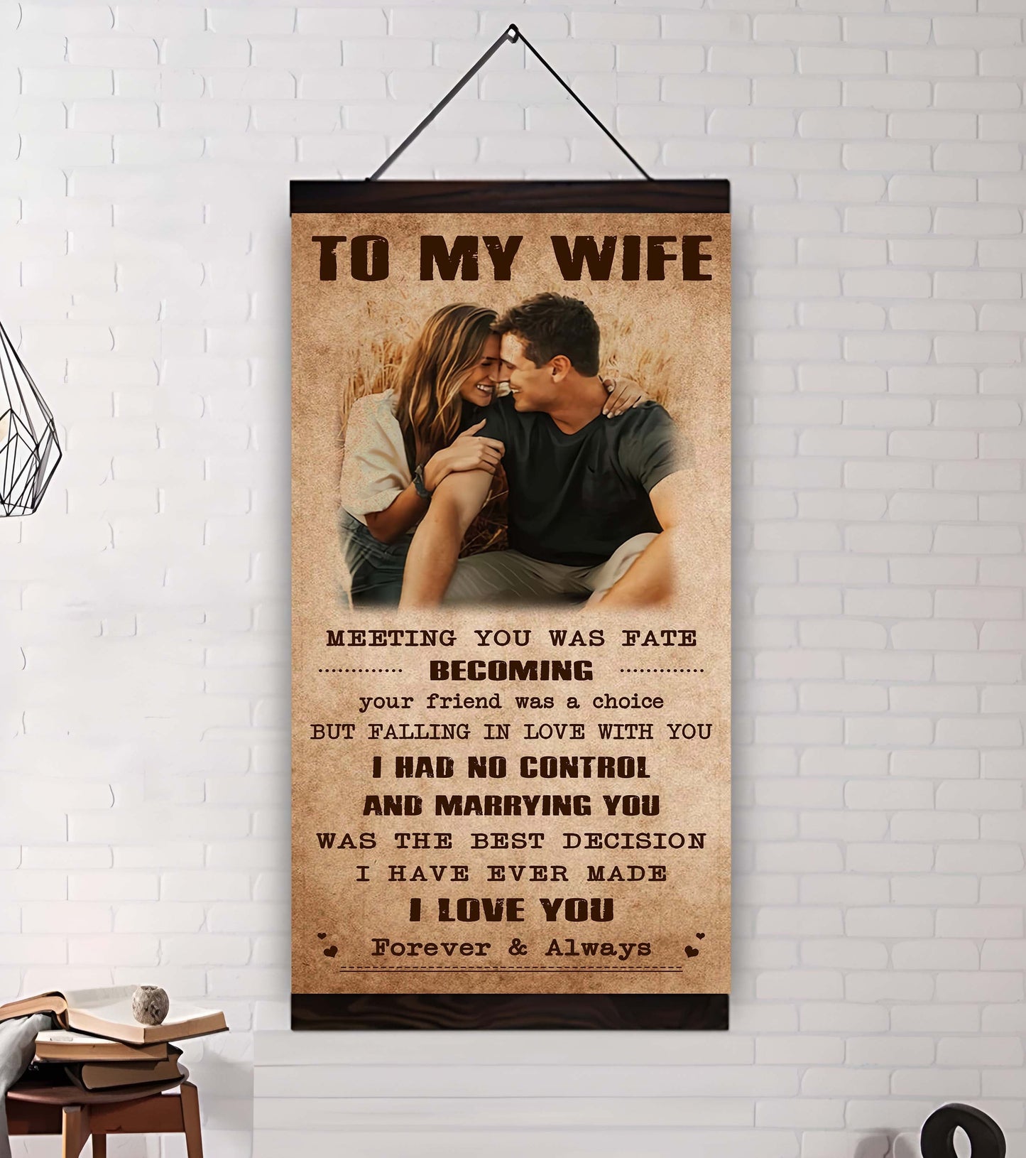 valentine gifts-custom image canvas-husband to wife- if i could give you one thing in life