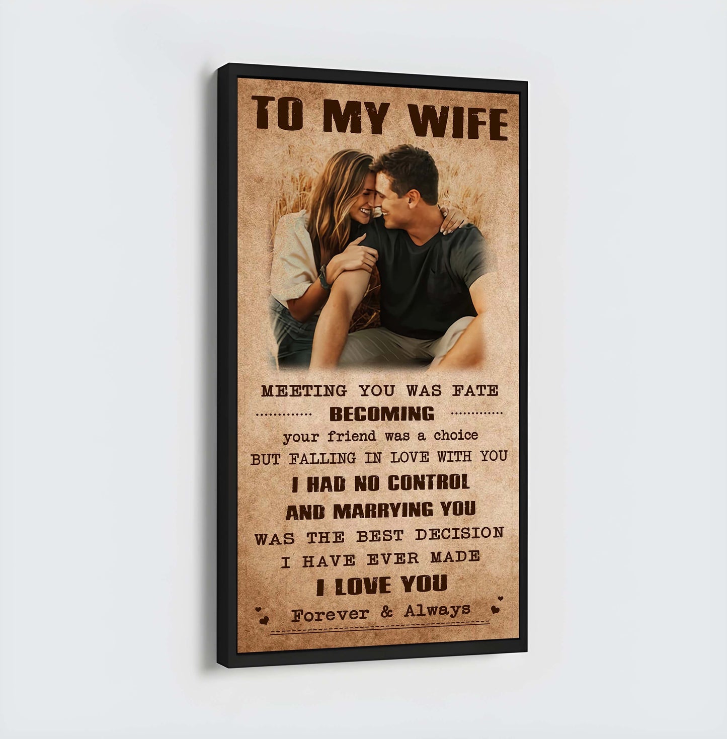 custom image canvas-husband to wife- i wish i could turn back the clock