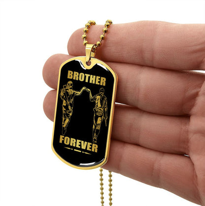 Viking-Military Chain (18K Gold Plated)-gifts from brother, n the darkest hour, When the demons come call on me brother and we will fight them together