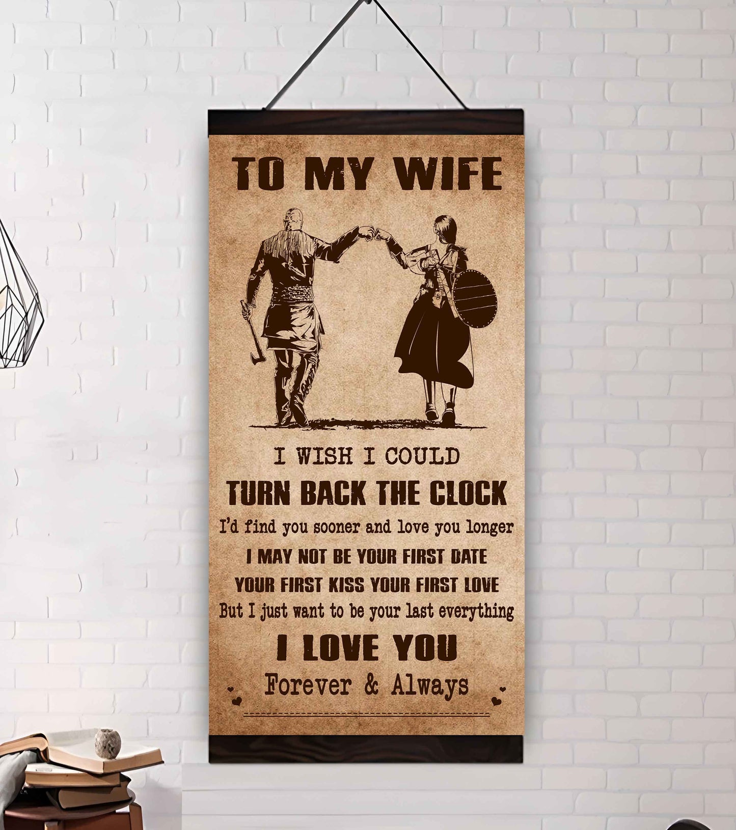 drb vgt- poster canvas to my wife i wish i could turn back the clock - i love you forever and always gift for your wife