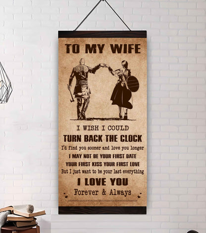 DRB VGT- Poster Canvas To My Wife I Wish I Could Turn Back The Clock - I Love You Forever And Always Gift For Your Wife