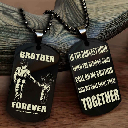 DRB Personalized Double Sided Dog Tag For My Brother - Call On Me Brother And We Will Fight Them Together Gift For Your Friend