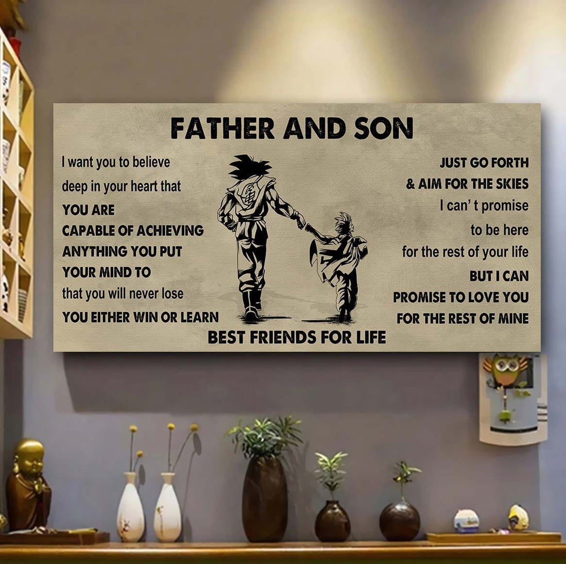 drb father and daughter best friends for life - ver 2 you will never lose poster canvas gift for daughter from father