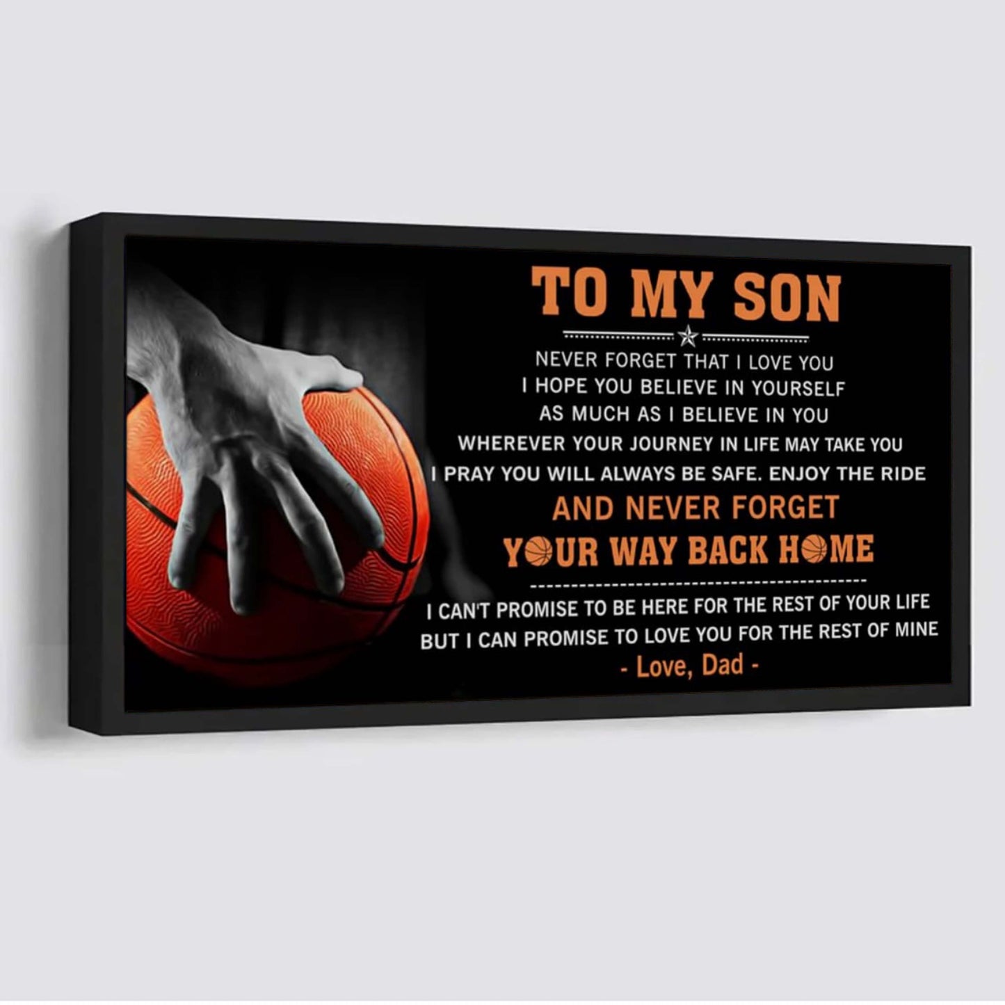 customizable basketball – dad to son - way back home