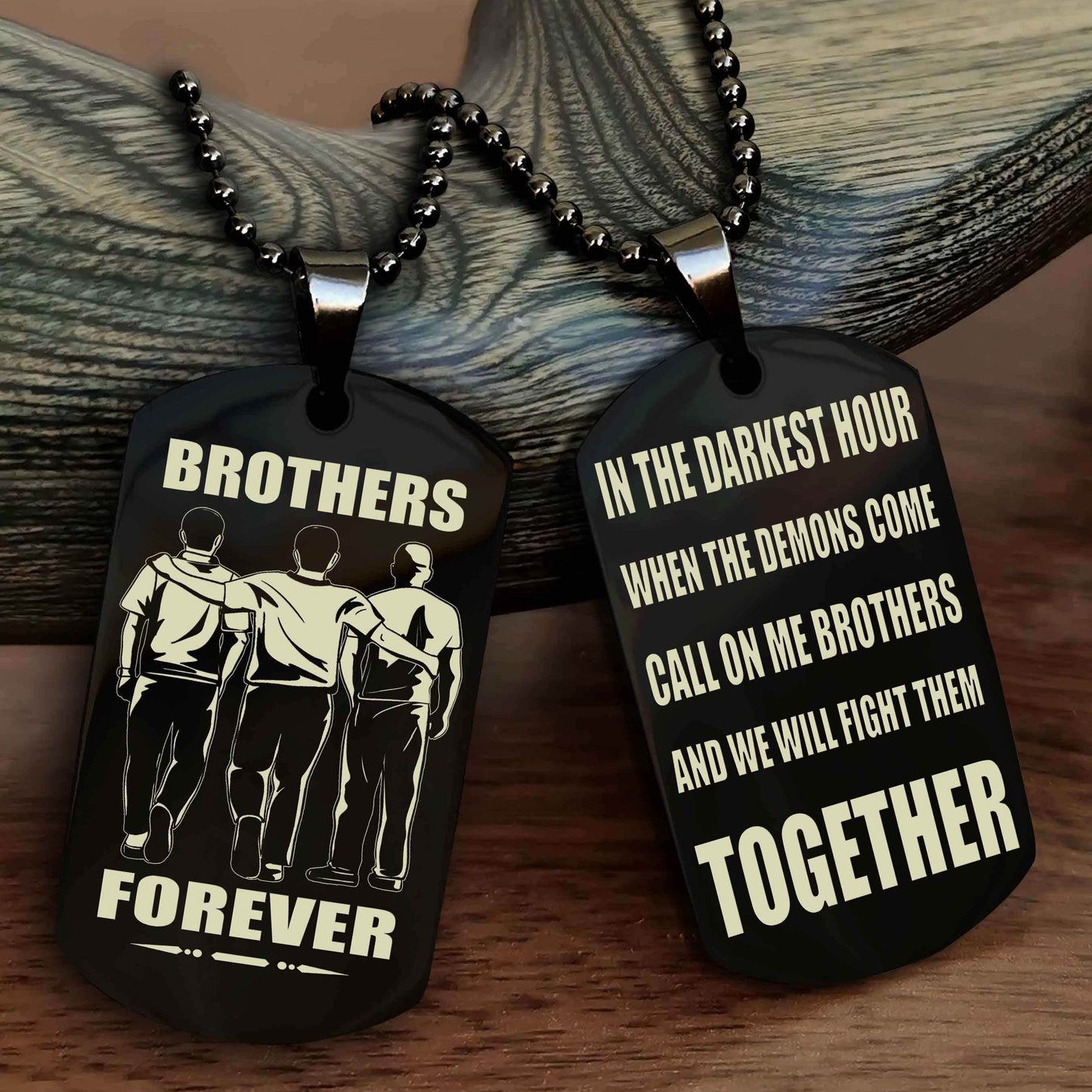 drb personalized double sided dog tag for my brother - call on me brother and we will fight them together gift for your friend