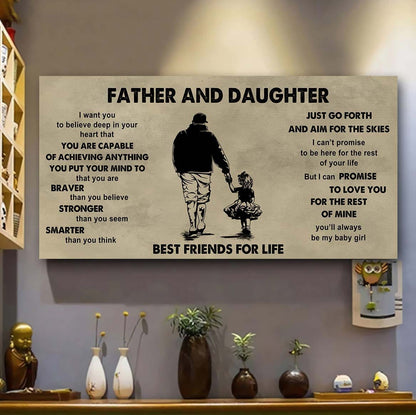 DRB GK Father And Son Best Friends For Life  - That You Are Braver Than You Believe Poster Canvas Gift For Son From Father