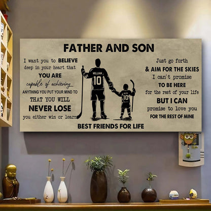 Father And Son Best Friend For Life - You Will Never Lose Poster Canvas Gift For Son From Father