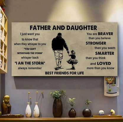 Ver 2 DRB GK Father And Son Best Friends For Life - I Am The Storm Poster Canvas Gift For Son From Father