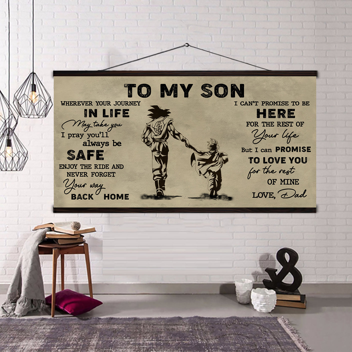 to my son- your way back home - canvas poster