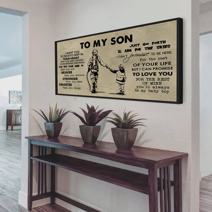 HOCKEY TO MY SON- I WANT YOU TO BELIEVE- CANVAS POSTER