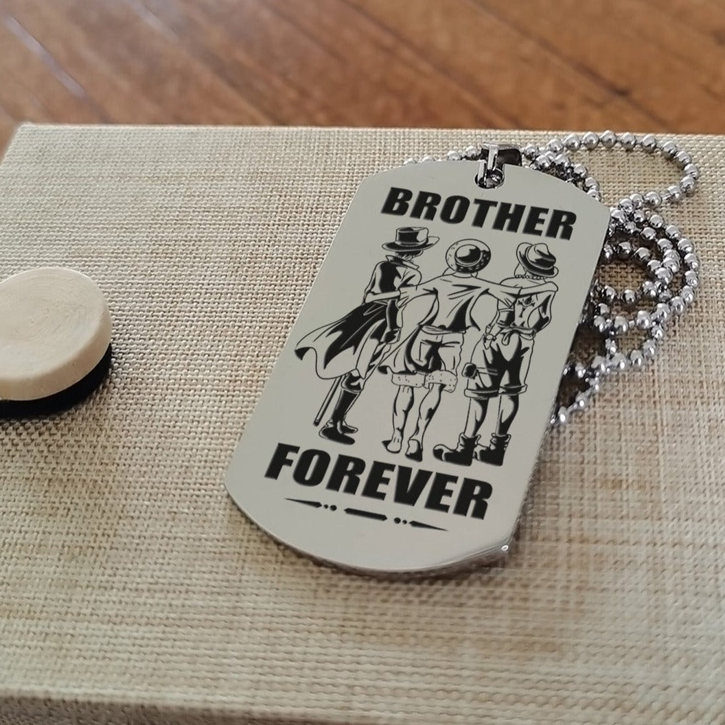 op engraved double sided dog tag gift from brother, in the darkest hour, when the demons come call on me brother and we will fight them together, brother forever