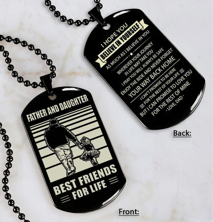 NVL-Personalized Double Sided Dog Tag Father And Son Best Friends For Life - Message on the back side