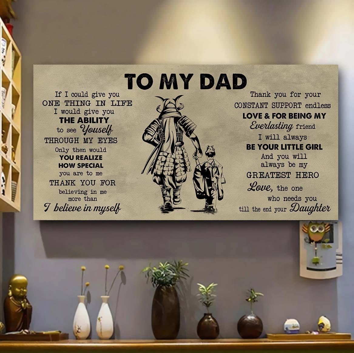 to my dad if i could give you one thing canvas poster wall art for daddy father's day gift