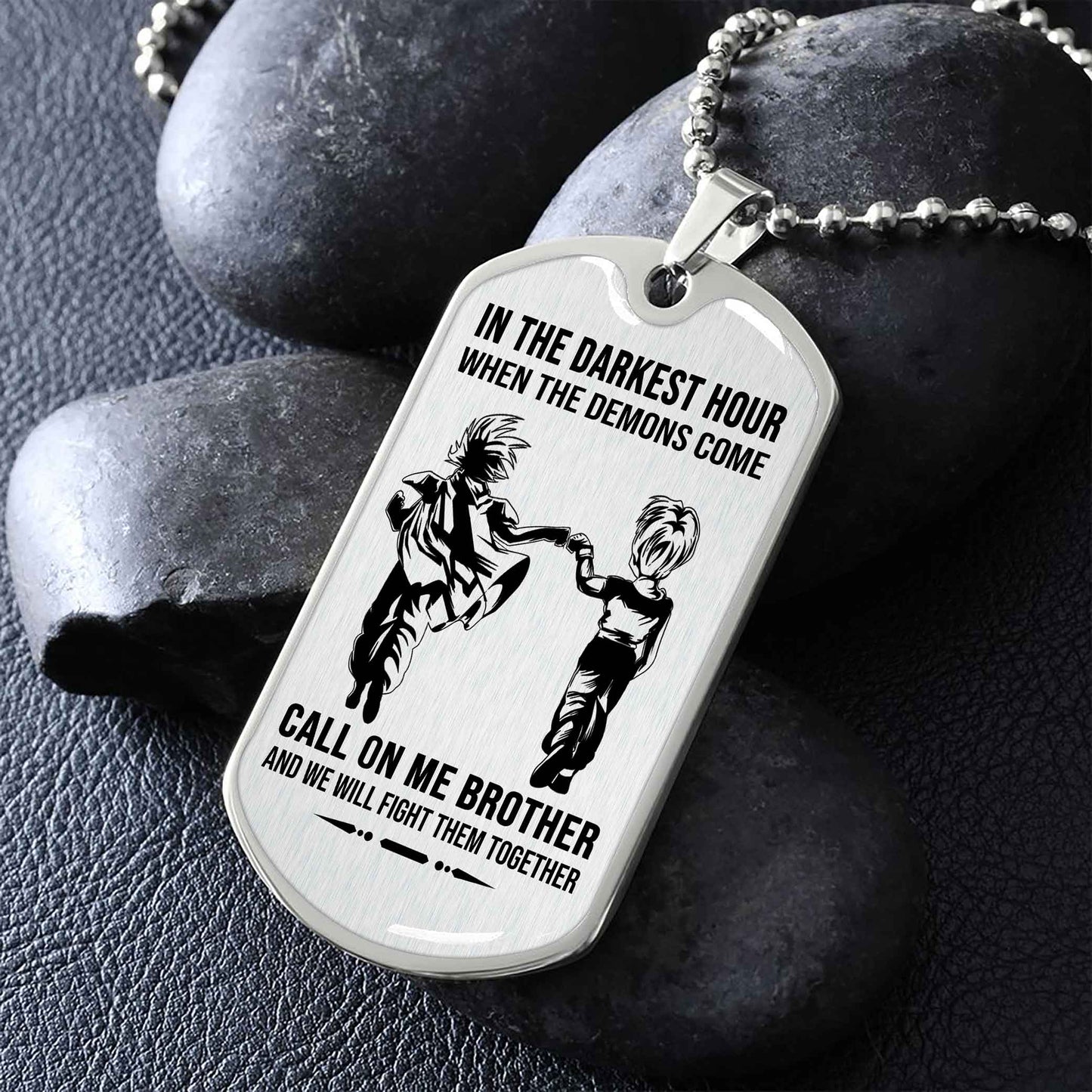 GH and GT Military Chain Silver Plated 18K Gold Plated Brother Forver Call On Me Brother And We Will Fight Them Together
