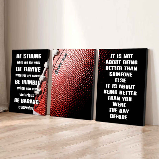3-Piece Motivational Basketball Canvas Wall Art Set