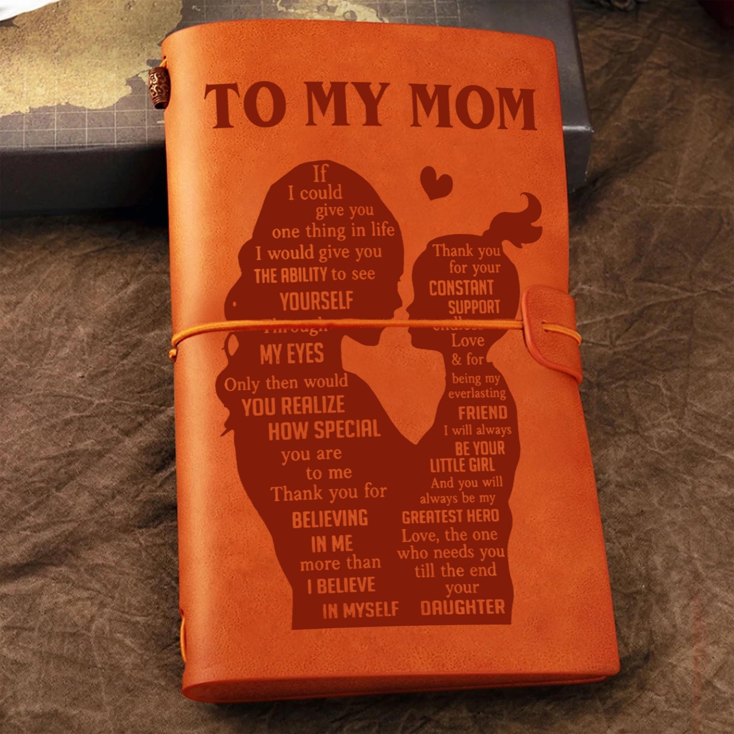 leather journal notebook from daughter to mother