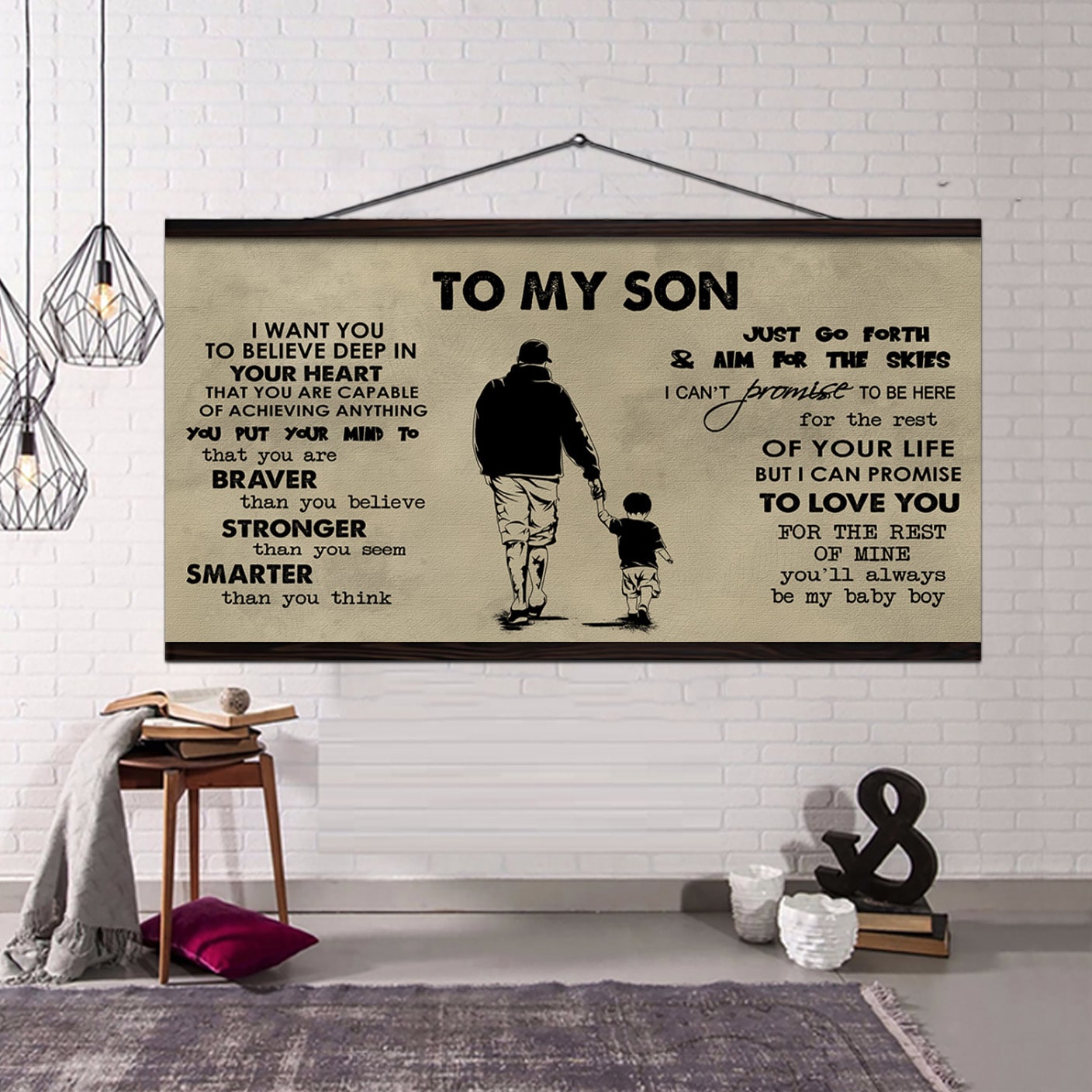 vgt to my son- i want you to believe- canvas poster