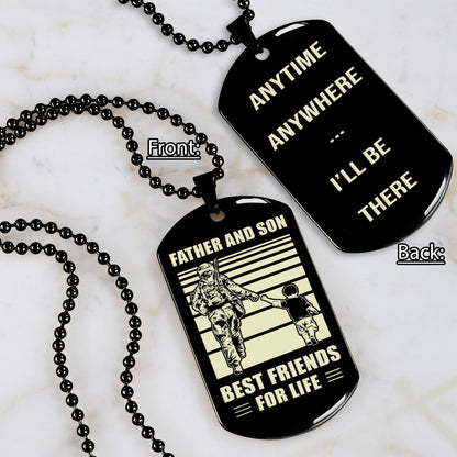 ANT-Personalized Double Sided Dog Tag Father And Son Best Friends For Life - Message on the back side