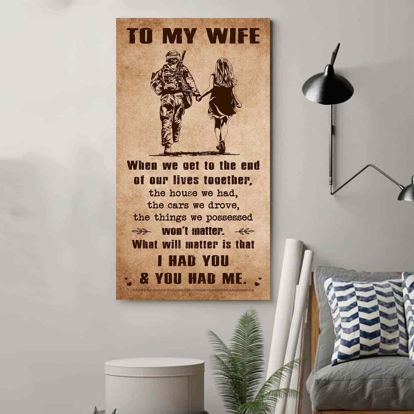 drb vgt- i had you and you had me wife and husband - vertical poster canvas, gift for your darling