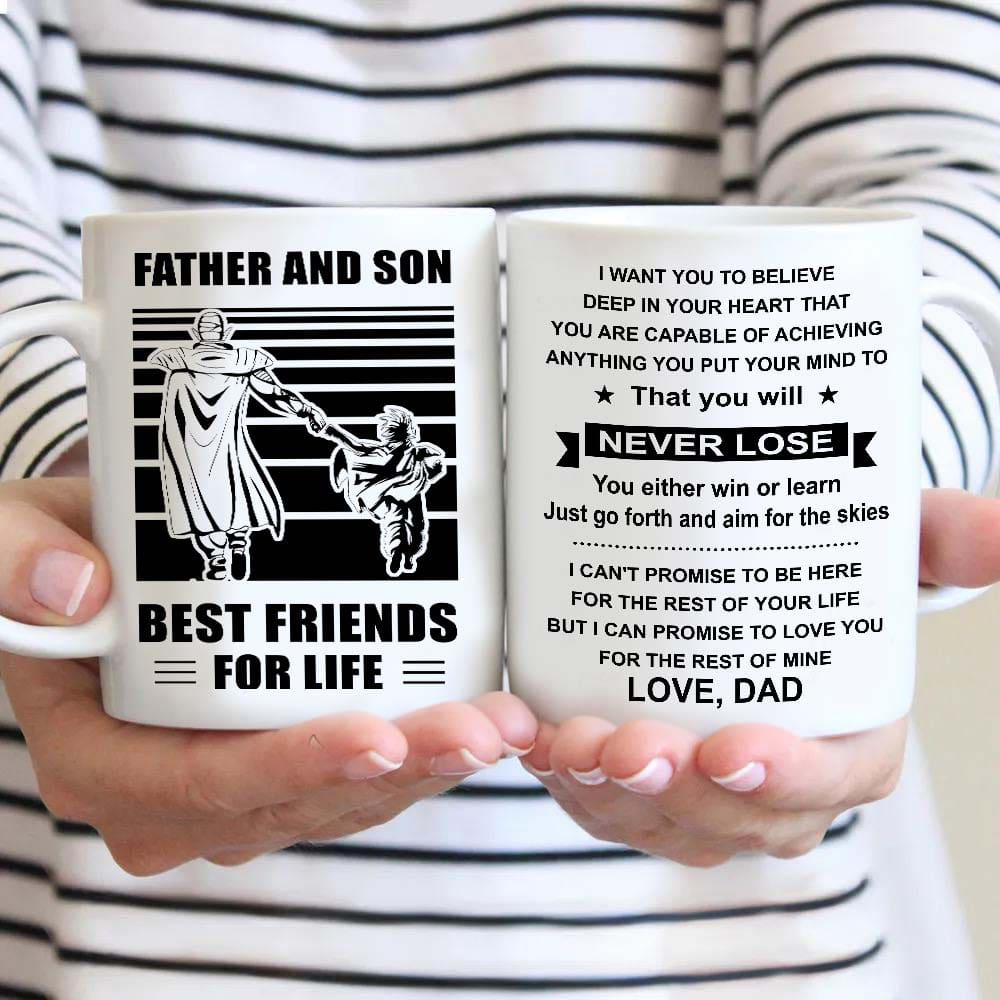 soldier be strong-personalized mug father and son best friends for life - message on the back side