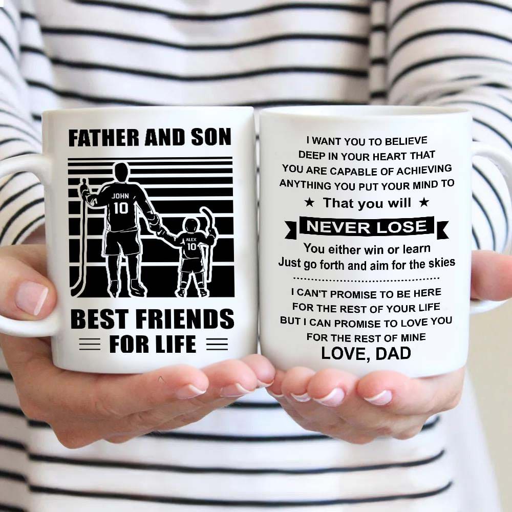 soldier be strong-personalized mug father and son best friends for life - message on the back side