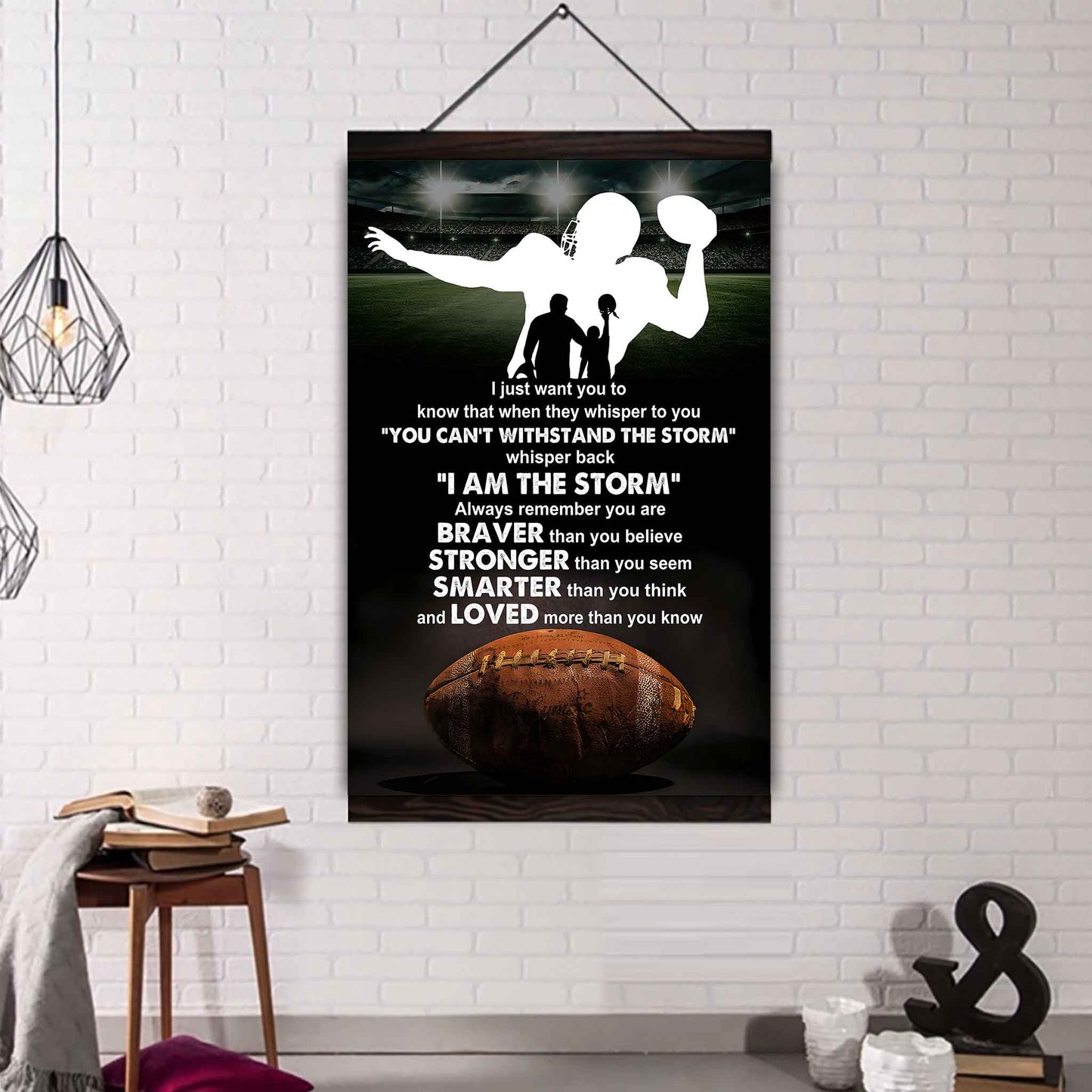 poster canvas to my son whisper back i am the storm loved more than you know gift from dad