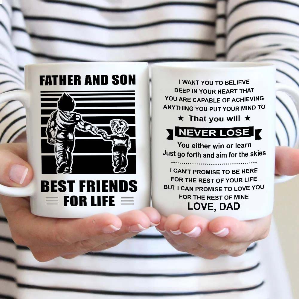 soldier be strong-personalized mug father and son best friends for life - message on the back side