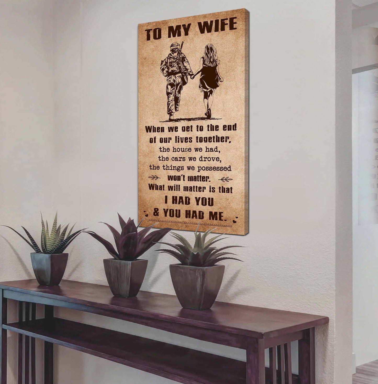 drb vgt- i had you and you had me wife and husband - vertical poster canvas, gift for your darling