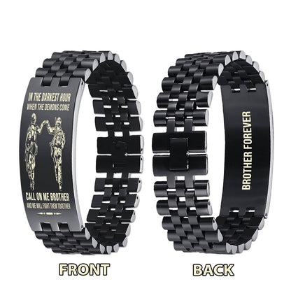 Samurai-Brother Forever Customizable engraved brother bracelet double sided gift from brother