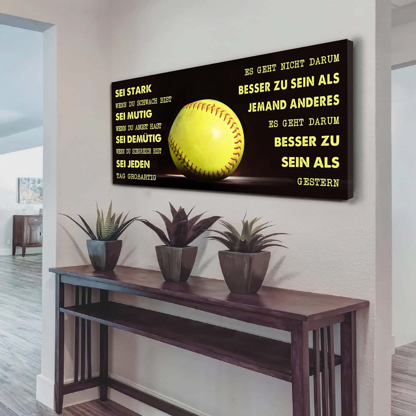 personalisierte tennis-leinwand-poster-sei stark, wenn du schwach bist, sei mutig, wenn du angst hast, sei demütig, wenn du siegreich bist, sei jeden tag großartig