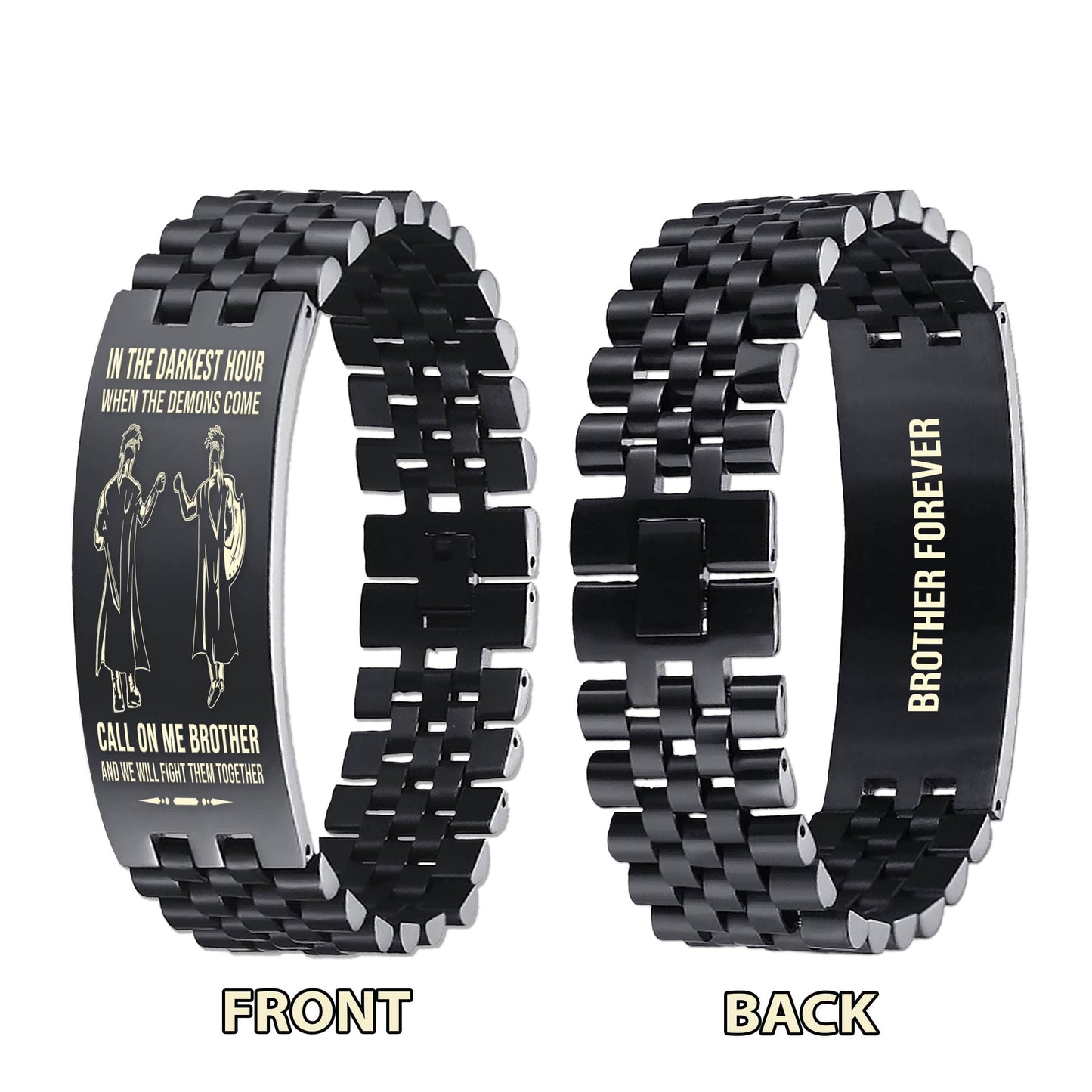 biker-brother forever customizable engraved brother bracelet double sided gift from brother