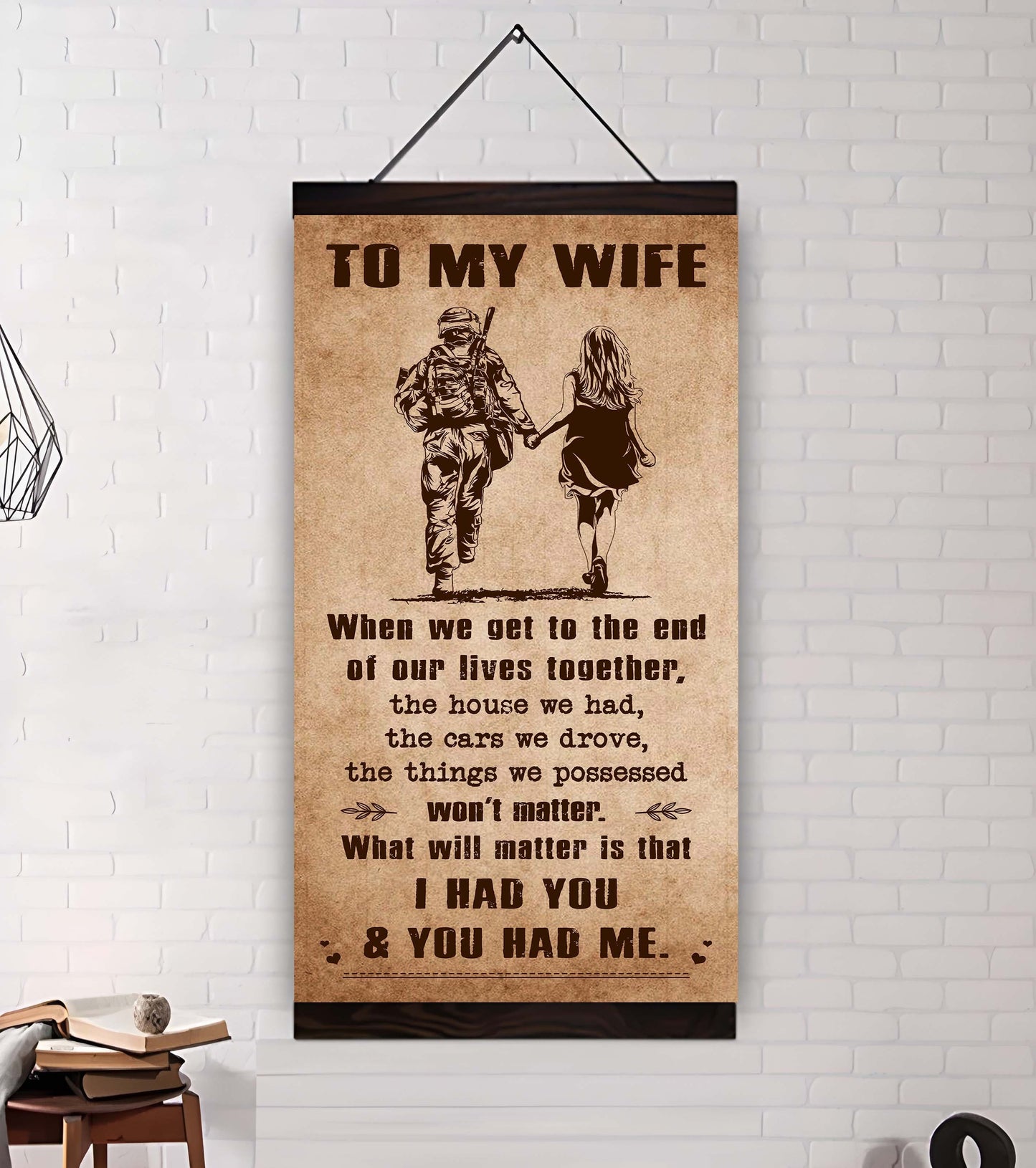 drb vgt- i had you and you had me wife and husband - vertical poster canvas, gift for your darling