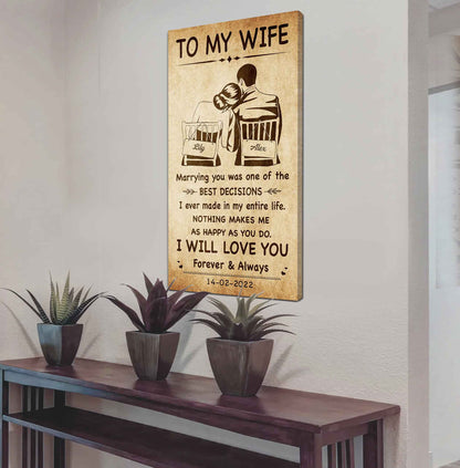 Samurai Poster Canvas To My Wife Marrying You Was One Of The Best Decisions - I Will Love You Forever And Always Gift For Your Wife