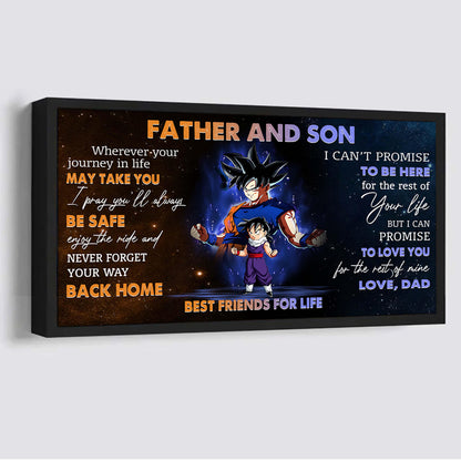 Personalized GK To Son Poster Canvas Father And Son Best Friends For Life - Message For Your Son Gifts For Him