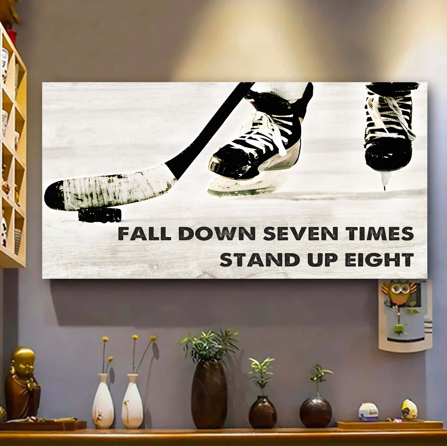 golf poster canvas fall down seven times stand up eight