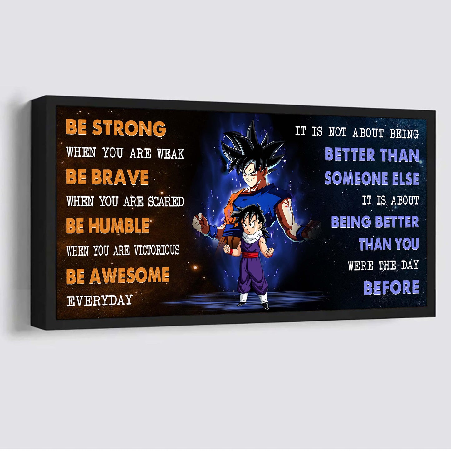 vgt be strong when you are weak - it's not about being better than someone else it's about being better than you were yesterday