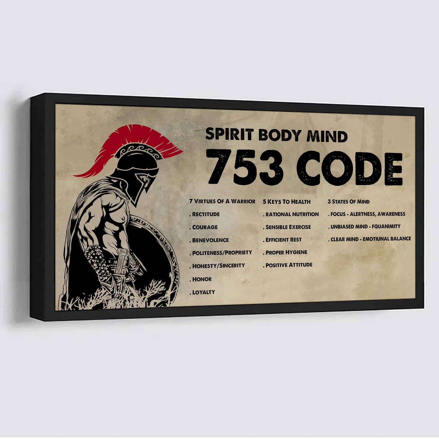 knigh teamplar poster canvas 7 5 3 code motivation quotes