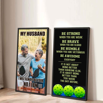 Sport Couple To My Husband Be Strong When You Are Weak Be Awesome Everyday Set 2 Canvas Wall Art