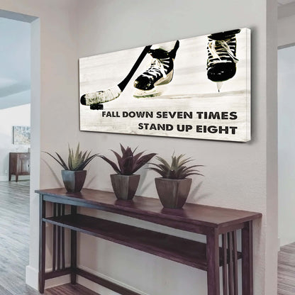 Basketball poster canvas fall down seven times stand up eight