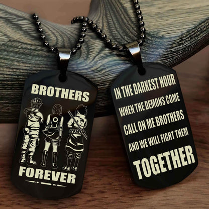 DRB Personalized Double Sided Dog Tag For My Brother - Call On Me Brother And We Will Fight Them Together Gift For Your Friend