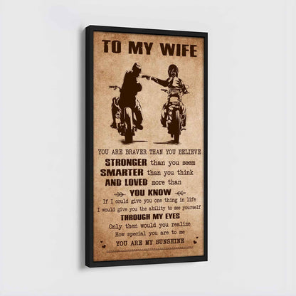 Samurai Poster Canvas You Are Braver Than You Believe - You Are My Sunshine Gift For Your Wife