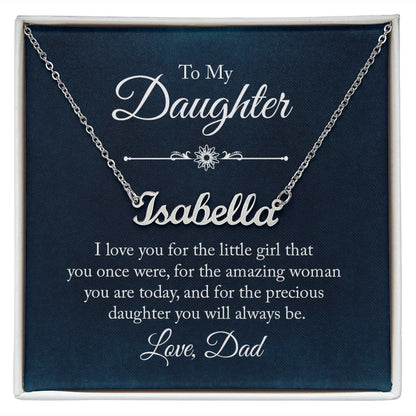 CUSTOM NAME NECKLACE WITH MESSAGE CARD BEST GIFT FOR CHIRSTMAS