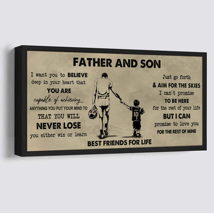 Father And Son Best Friend For Life - You Will Never Lose Poster Canvas Gift For Son From Father